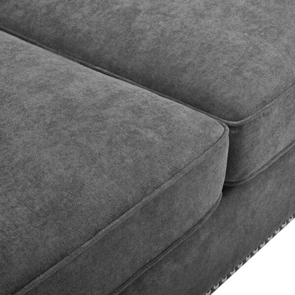 166′′ Wide Microfiber/Microsuede Left Hand Facing Modular Corner Sectional with Ottoman