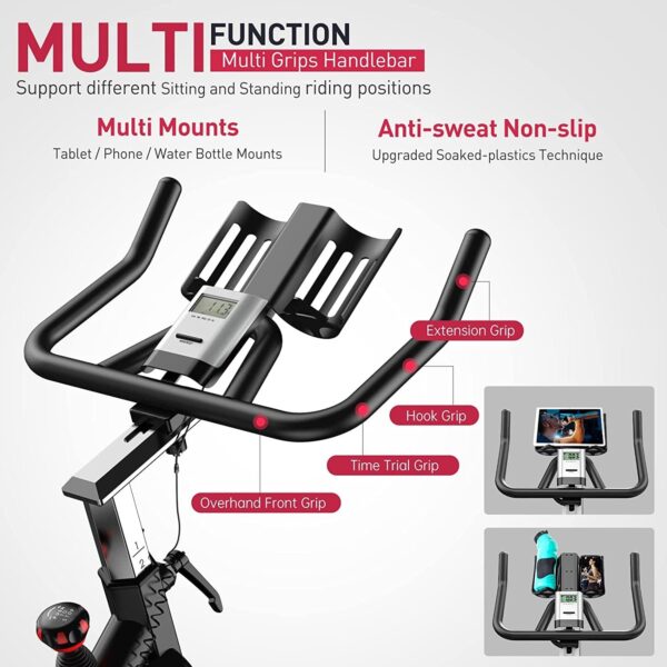 Belt Drive Indoor Cycling Bike with Magnetic Resistance Exercise Bikes Stationary