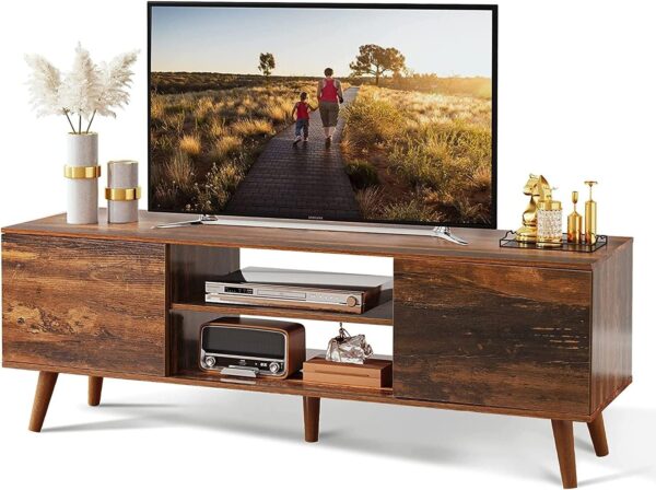 549cef86a6194e39b15dbb38777d814f WLIVE TV Stand for 55 60 inch TV, Mid Century Modern TV Console, Entertainment Center