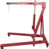 2 TON 4000 lbs Foldable Hydraulic Engine Hoist Cherry Picker Heavy-Duty for Garage Shop Lifting, Red