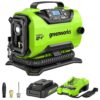 24 Volt Battery Powered 160-PSI Inflator with 2.0 Ah USB-C Battery & Charger – Green