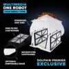 Dolphin Premier Robotic Pool Cleaner (2025 Model) with Multimedia, Oversized Leaf Bag, Standard & Ultrafine Filters, Weekly Timer, Waterline Cleaning & More �� for In-ground Swimming Pools up to 50ft