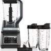 BN801 Professional Plus Kitchen System, 1400 WP, 5 Functions for Smoothies, Chopping, Dough & More with Auto IQ, 72-oz.* Blender Pitcher, 64-oz. Processor Bowl, (2) 24-oz. To-Go Cups, Grey