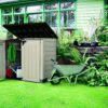 Store-It-Out MAX 4.8 x 2.7 Outdoor Resin Horizontal Storage Shed, 42 cu.ft, Beige/Brown