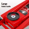 3 Ton Low Profile, Aluminum and Steel Racing Floor Jack with Dual Pistons Quick Lift Pump for Sport Utility Vehicle, Lifting Range 3-15/16′′ min to 18-5/16′′ max, Red