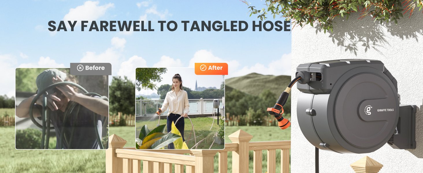 retractable garden hose reel