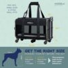 Quilted Chariot PRO Pet Carrier With Removable Wheels and Double Telescopic Handle