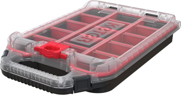 Keter Stack-n-Roll Modular Tools Organizer for Garage Storage and DIY, 3 Piece Resin Rolling Tool Box System for Small Parts