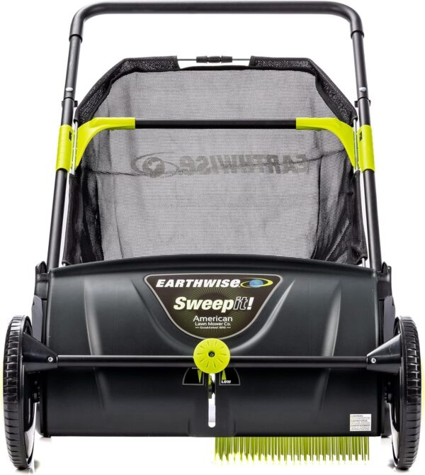 57abbe1710924e49b84d0c88e677b185 21-Inch Width Leaf & Grass Push Lawn Sweeper, Black