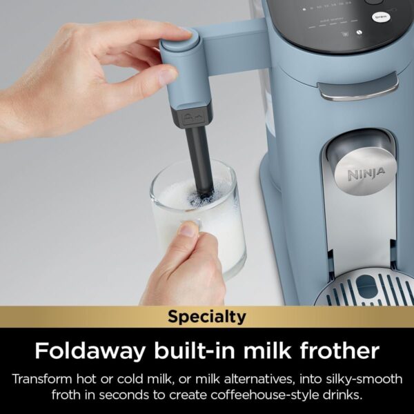 58566df0015b4697bb6246bd1f7bd1b4 Ninja Pod & Grounds Specialty XL Single-Serve Coffee Maker, K-Cup Pod Compatible, Brews Grounds, Compact Design, Built-In Milk Frother, 68-oz. Reservoir, 6-oz. Cup to 24-oz. Mug Sizes, Stone, PB055AST