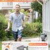 Ayleid Retractable Garden Hose Reel,1/2 in x 100 ft Wall Mounted Hose Reel, with 9- Function Sprayer Nozzle, Any Length Lock/Slow Return System/Wall Mounted/180°Swivel Bracket (Grey)