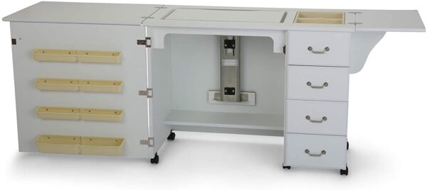58916753836540f78b411b008cf7ff64 353 Norma Jean Sewing Cabinet for Sturdy Sewing, Cutting, Quilting, and Crafting with Storage and Airlift, Black Finish