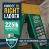 Werner 6 ft. Fiberglass Step Ladder (10 ft. Reach Height) with 225 lb. Load Capacity Type II Duty Rating