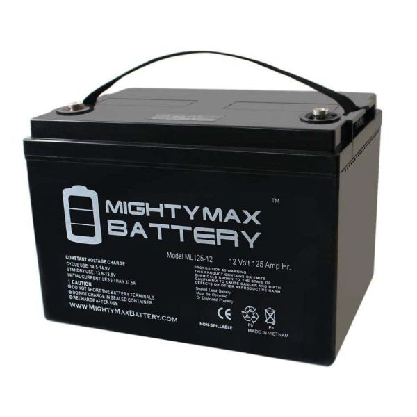MIGHTY MAX BATTERY ML125-121 12-Volt 125 Ah Rechargeable Sealed Lead Acid (SLA) Battery