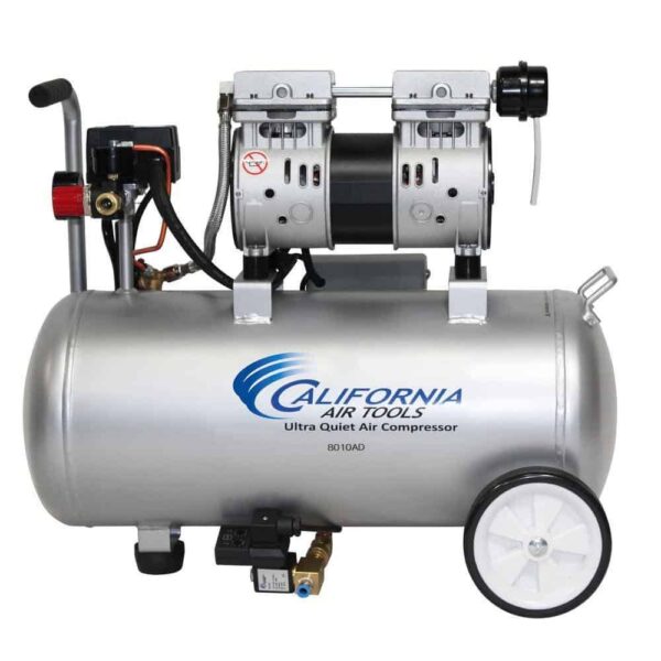 California Air Tools 8 Gal. 1 HP 120 PSI Ultra Quiet and Oil-Free Electric Horizontal Tank Air Compressor with Automatic Drain