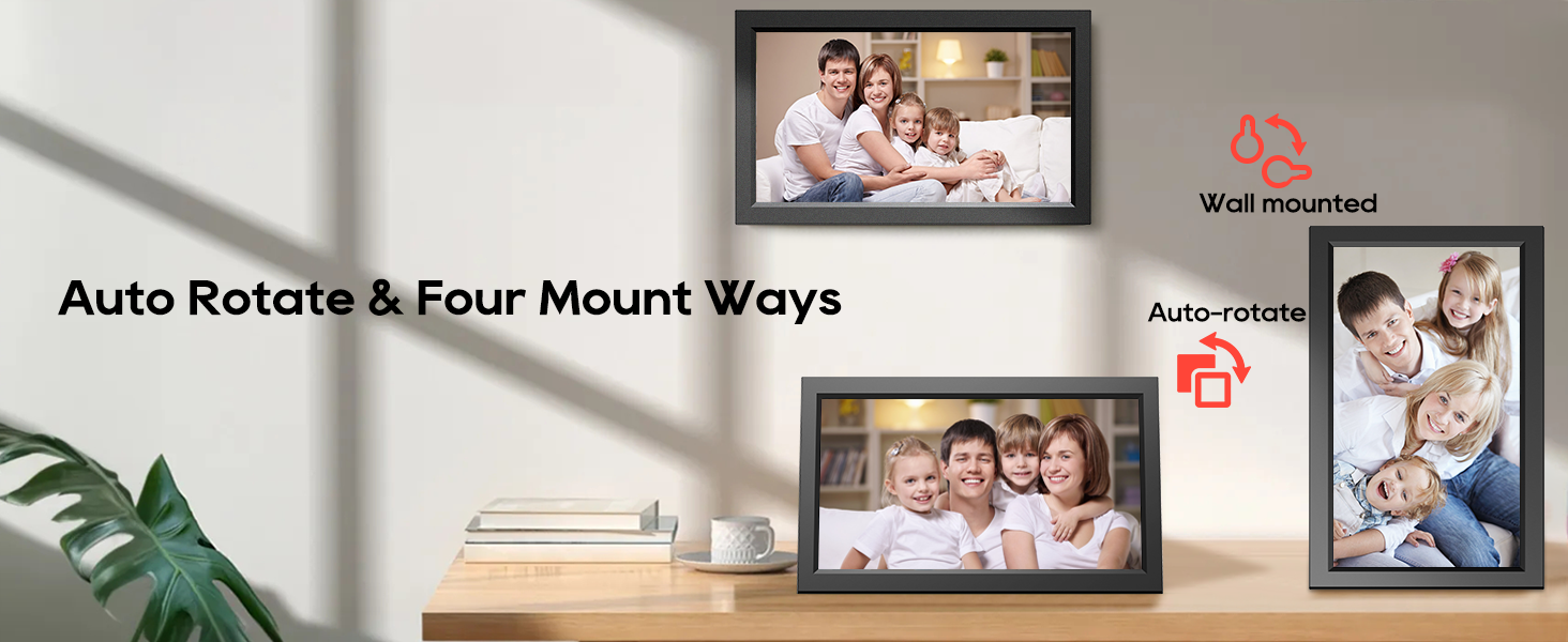 auto rotate and four mount ways