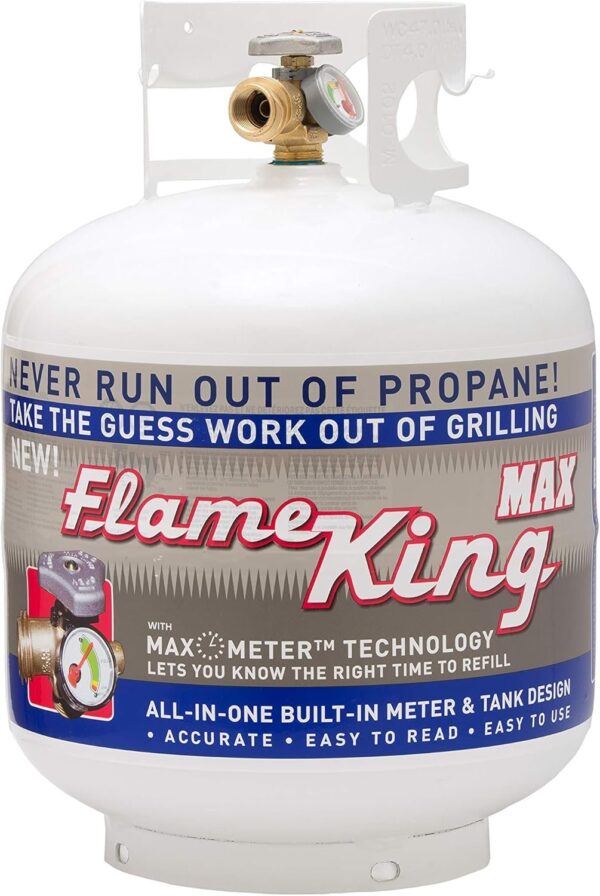 Pound Steel Propane Tank Cylinder with OPD Valve and Built-in Gauge, 20 lb Vertical-Flame King