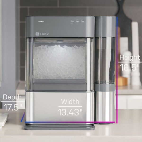 GE Profile Opal 2.0, pellet ice maker with WiFi and smart connectivity, chewable and breakable countertop ice maker, 38 pounds 24 hours