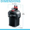 Perfomance Canister Filter – for Aquariums Up to 100 Gallons – Aquarium Canister Filter