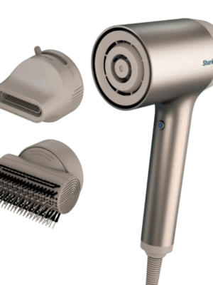 Shark HyperAir Hair Blow Dryer with IQ 2-in-1 Concentrator Styling Brush Attachments Stone