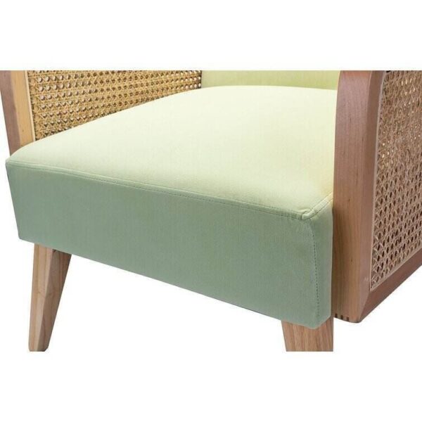 5a08deeb5a1447a2b093ce4b2915921b Upholstered Accent Chair with Rattan Arms