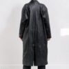 Black leather trench