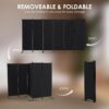 RANTILA 3 Panel Privacy Screen, 6 Ft Tall Folding Privacy Screen Room Dividers, Freestanding Room Partition Wall Dividers, 102”W x 20”D x 71”H, Black