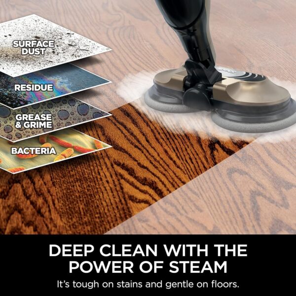 Steam Pickup 3-in-1 Steam Mop Picks Up Debris, Deep Scrubs, & Steam Sanitizes – All At Once, Lightweight Steam Cleaner for Home with Sealed Hard Floors like Hardwood, Tile & Laminate, SD201