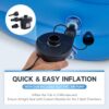 Inflatable Adult Bath Tub, Free-Standing Blow Up Bathtub with Foldable Portable Feature for Adult Spa with Electric Air Pump (High-Density PVC)