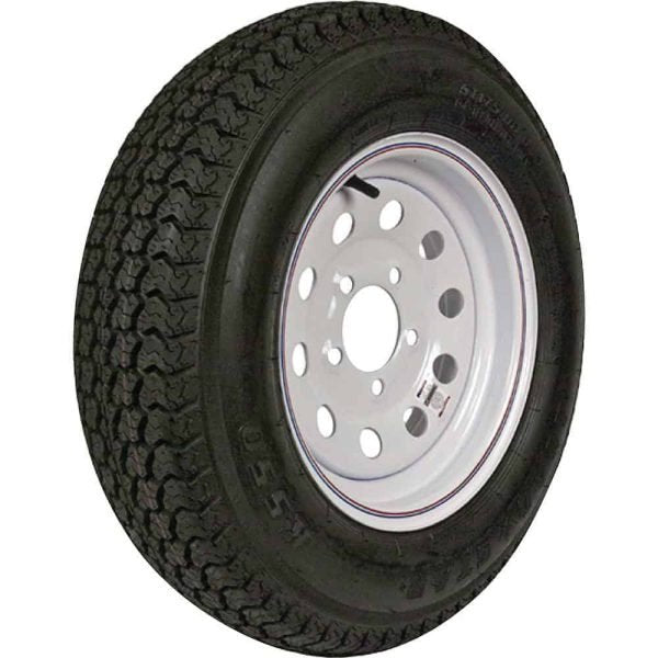 LOADSTAR 3S470 ST205/75D-14 K550 BIAS 1760 lb. Load Capacity White with Stripe 14 in. Bias Tire and Wheel Assembly