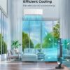 106cm Tower Fan with Remote. Floor Fan Oscillating 90 Powerful Fan 6 Speeds. Quiet Bladeless Cooling Fan