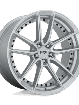 Niche 1PC Cast Aluminum Rim M221 22X10.5 5X115 GL-SLVR-MACH 20MM, M221220590+20