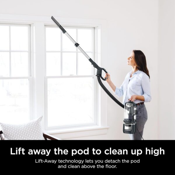 Rotator Pet Pro Lift-Away ADV Upright Vacuum with HEPA Filter, DuoClean PowerFins HairPro and Odor Neutralizer Technology, Pet Hair Pickup, For Carpets & Hardfloors, Dark Grey, LA555