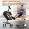 Magnetic Rowing Machine, 8-Level Resistance, Foldable, Ergonomic Design, Supports 350 lbs, Home Exercise Equipment