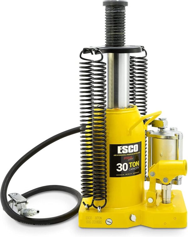 5bcd3ca33d5141d9863adda9a55cfc23 ESCO 30 Ton Pro Series Air Hydraulic Bottle Jack – Heavy Duty Lifting for Automotive and Industrial Use