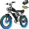 Electric Bike for Adults Q20, 2000/1500W, 37/30MPH,52V 40AH,48V/20AH E-Bike,30-180 Miles Electric Motorcycle, 20′′ Fat Tire Dirt Bike, UL2849 All Terrain for Mountains, Snow, Sand, Road