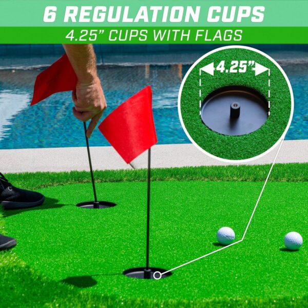 GoSports 12’x5′ Golf Putting Green for Indoor & Outdoor Putting Practice