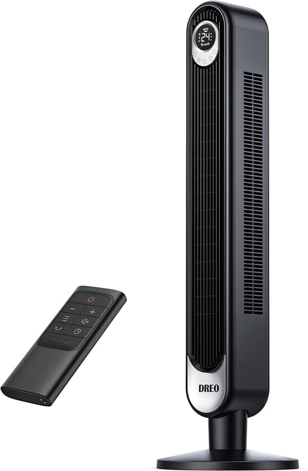 5d00476079884e23b47010b8eba7be90 106cm Tower Fan with Remote. Floor Fan Oscillating 90 Powerful Fan 6 Speeds. Quiet Bladeless Cooling Fan
