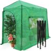 EAGLE PEAK 6×4 Portable Walk-in Greenhouse, Pop-up Indoor Outdoor Garden Green House, Zippered Door and Windows, PE Cover, White