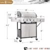 Burner Gas grill with side burner and enameled cast iron grille 42,000BTU outdoor cooking stainless steel propane grill Garden grill