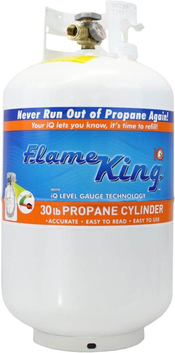 Pound Steel Propane Tank Cylinder with OPD Valve and Built-in Gauge, 20 lb Vertical-Flame King