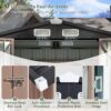 Aoxun 6.2×4 FT Shed Outdoor Storage Shed Metal Garden Shed with Lockable Doors & Slooping Roof Tool Shed Bike Shed for Backyard, Patio, Poolside (Brown)