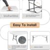 6FT Folding Table HDPE Foldable Table Banquet Surface Fold-in-Half Desk Utility for Working Meeting Parties, Picnic, Camping, Weddings, Catering, Garden Dining-White