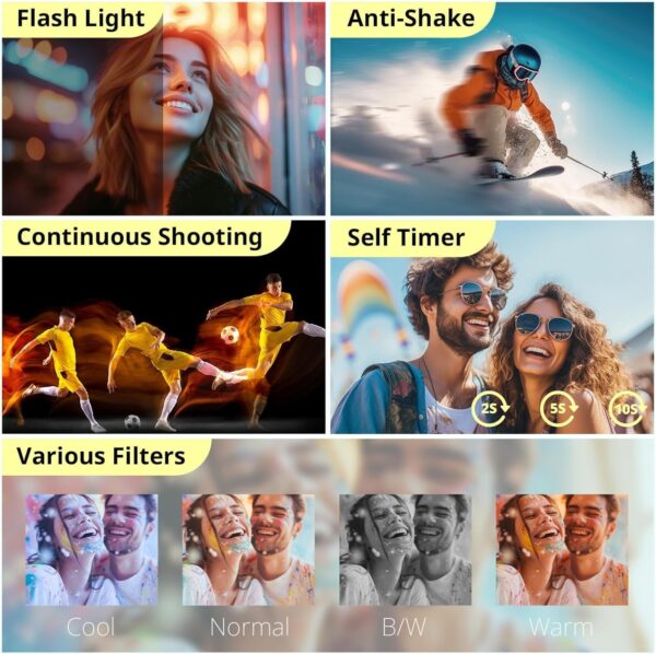 5fadc603b764488eafd95d1f812e5dc3 4K Digital Camera for Photography Autofocus, 2024 Latest 48MP Vlogging Camera for YouTube with SD Card, 2 Batteries, 3′′ 180°Flip Screen Compact Travel Camera for Teens with 16X Zoom, Anti-Shake,Black