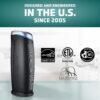 GermGuardian 5-In-1 HEPA Air Purifier for Home, Large Rooms Up To 915 Sq. Ft. with HEPA Pet Air Filter, UV-C Light & Odor Reduction, AC5250PT, 28′′ Tower, Black