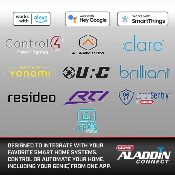 607b00cd5127464b858fba69201ea81b 6172H-B Signature Series Ultra-Quiet Wall Mount Smart Garage Door Opener with Battery Backup, Wi-Fi, Wireless Wall Console