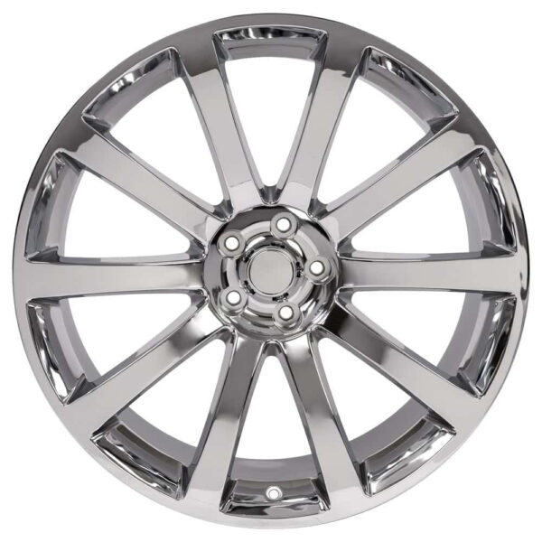 60a6adc3ff01415dad711346dae99493 20 9 Wheel Fits Dodge, Chrysler 300 SRT Style Chrome Rim, Hollander 2253 SET