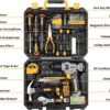 DEKOPRO Tool Set:Tool Kit with 8V Cordless Drill,Tool Box with Drill,Hand Drill Set for Men & Women,Home Tool Kits for House Repair,Handyman,DIY 126 Piece