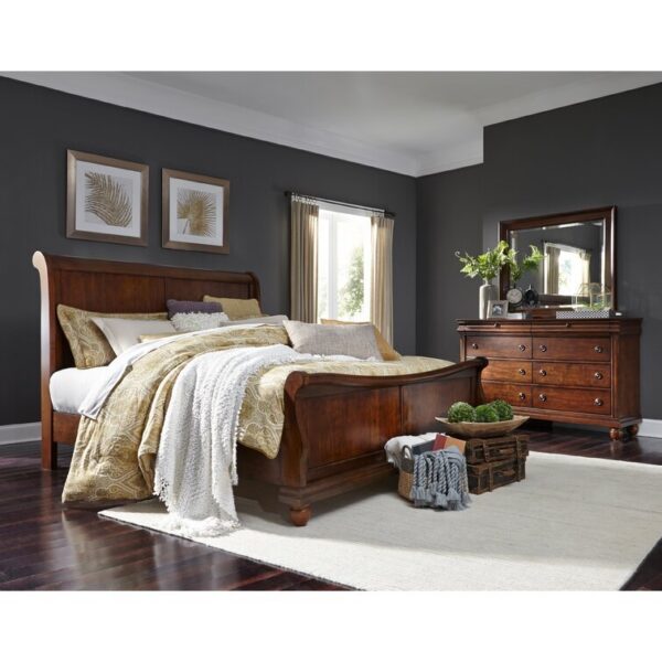 8 Drawer 64” W Double Dresser With Mirror