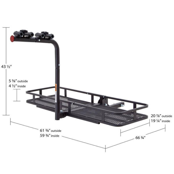 60c10349cea4469cbf4b357f362f19dc Apex BCCB-1169-4 4-Bike Steel Basket Cargo Carrier with Rack